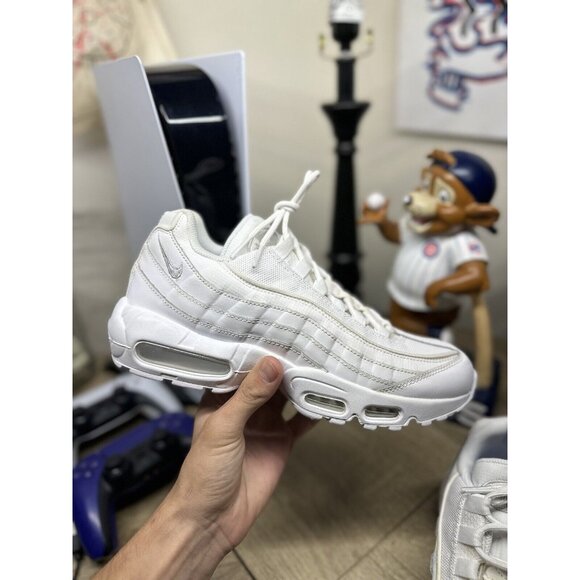 Nike Air Max 95 Essential Men's Size 8 Women's Size 9.5 White-Grey Fog VNDS - Picture 1 of 10